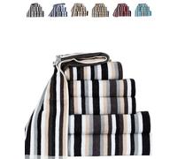 TheWhiteWater Limited Gift Bale Set Of 4 Pcs Black Towels 100% Natural Cotton