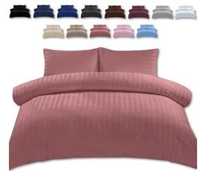 TheWhiteWater Super King Size Bed Duvet Set - 2 in 1 Seersucker Super King Bedding Set - Duvet Cover (Dusky Pink, Super King - Duvet Cover ONLY)