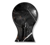 TheWolfard Luxury Handmade Multi Black Marble Spoon Rest for Kitchen Counter, Cooking Utensil Holder for Stove Top, Spatula, Tongs Keeper Countertop Spoon Holder