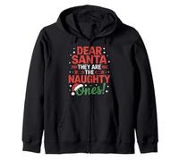They Are The Naughty Ones Christmas Zip Hoodie