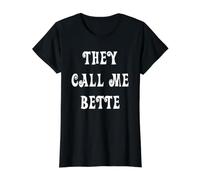They Call Me Bette Value Graphic T-Shirt, Women, Black, XL