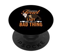 They Call Me Crazy Ferret Lady Happy Funny Ferrets Lover PopSockets Adhesive PopGrip