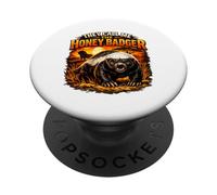 They Call Me HoneyBadger Funny Fearless Animal Sunset PopSockets Adhesive PopGrip