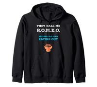 They Call Me ROMEO Retired Old Man Eating Out Fun Zip Hoodie