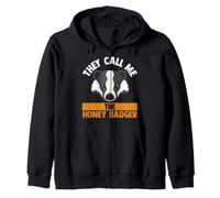 They Call Me The Honey Badger Forest Animal Funny Ratel Zip Hoodie