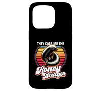 They Call Me The Honey Badger Vintage Sunset Animal Lover Case for iPhone 15 Pro