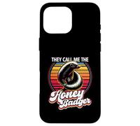 They Call Me The Honey Badger Vintage Sunset Animal Lover Case for iPhone 16 Pro Max