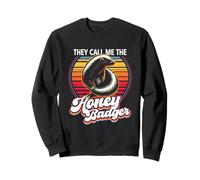 They Call Me The Honey Badger Vintage Sunset Animal Lover Sweatshirt