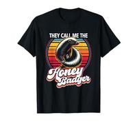 They Call Me The Honey Badger Vintage Sunset Animal Lover T-Shirt