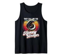 They Call Me The Honey Badger Vintage Sunset Animal Lover Tank Top