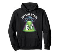 They Came Between 6 7 Alien UFO Abduction Retro Pullover Hoodie