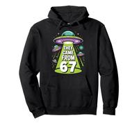 They Came From 67 Alien UFO Retro Sci Fi Birthday Pullover Hoodie