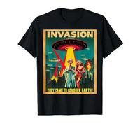 They Came to Conquer Earth Value Graphic T-Shirt, Men, Black, L