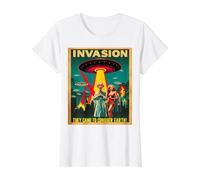 They Came to Conquer Earth Value Graphic T-Shirt, Women, White, XS