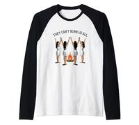 They Can’t Burn Us All Funny Witch Coven Women Raglan Baseball Tee