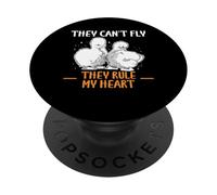 They Cant Fly They Rule My Heart Silkie Chicken PopSockets Adhesive PopGrip