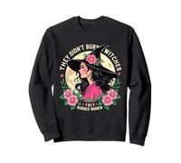 They Didn't Burn Witches Halloween Feminist Broom Sweatshirt