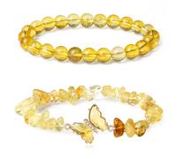 They Fly With Us Every Day Double-Layer Crystal Butterfly Bracelet, Strong As Fuck Rebirth Butterfly Healing Bracelet, Jewelry Gift for Women (K)