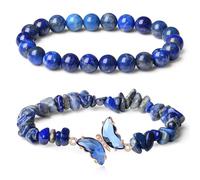 They Fly With Us Every Day Double-Layer Crystal Butterfly Bracelet, Strong As Fuck Rebirth Butterfly Healing Bracelet, Jewelry Gift for Women (C)