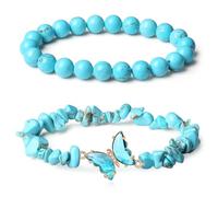 They Fly With Us Every Day Double-Layer Crystal Butterfly Bracelet, Strong As Fuck Rebirth Butterfly Healing Bracelet, Jewelry Gift for Women (G)