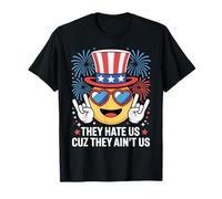 They Hate Us Cause They Ain't Us 4th Of July Funny USA Retro T-Shirt