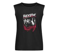 They Live John Carpenter Horror Movie Poster 1988 Black Sleeveless T-Shirt Mens Unisex Vest Tank Tops M