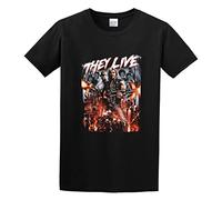 They Live Movie Vintage Men's Fashion T-Shirt Casual Tees Clothing Black XXL