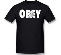 They Live Obey T Shirt 2021 Summer New Classic-Fit Short Sleeves Novelty Cotton Shirt Mens Black(XX-Large)