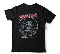 They Live Retro Unisex T-Shirt | Vintage Movie John Carpenter 80s Horror Tee - 2XL Black