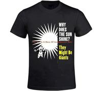 They Might Be Giants Why Does The Sun Shine Sport T Shirt for Men O Neck Size XL Black