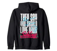They Never Met Mine Sibling Sarcasm Funny Brother Sister Zip Hoodie