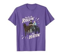 They See Me Rollin They Hatin Amish T-Shirt, Men, Purple Heather, Large