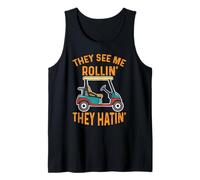 They See Me Rollin' They Hatin' Golf Funny Golfer Golfing Tank Top