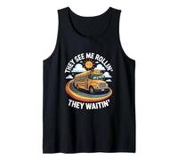 They See Me Rolling They Waiting Funny School Bus Driver Tank Top