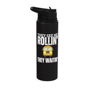 They See Me Rolling They Waiting School Bus Driver Stainless Steel Insulated Water Bottle