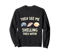 They See Me Shelling They Hatin' Seashells Collecting Beach Sweatshirt