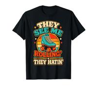 They See Roller Skate Me Rolling Retro Skater Hatin Girls Value Graphic T-Shirt