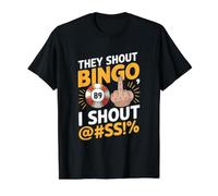 They Shout Bingo - Funny Bingo Quote Value Graphic T-Shirt, Men, Black, L