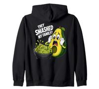 They Smashed My Family Funny Avocado Guacamole Joke Zip Hoodie