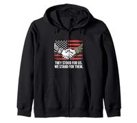 They Stood for Us We Stand for Them Veterans Day Zip Hoodie