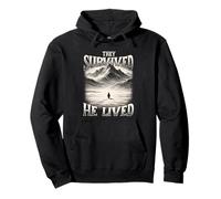 They Survived He Lived - Trending Nihilist Penguin Meme Pullover Hoodie