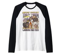 They Them Causing Mayhem Funny LGBTQ Cat Meme Bootleg Raglan Baseball Tee