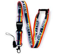 They / Them Non Binary Pronoun Rainbow LGBTQ LGBT Lanyard, Rainbow, Large