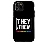 They Them Nonbinary Pride LGBTQ Visibility Queer Equality Case for iPhone 11 Pro