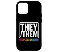 They Them Nonbinary Pride LGBTQ Visibility Queer Equality Case for iPhone 12/12 Pro