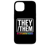 They Them Nonbinary Pride LGBTQ Visibility Queer Equality Case for iPhone 13