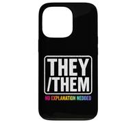 They Them Nonbinary Pride LGBTQ Visibility Queer Equality Case for iPhone 13 Pro