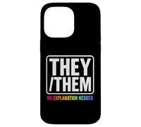 They Them Nonbinary Pride LGBTQ Visibility Queer Equality Case for iPhone 14 Pro Max