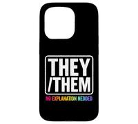 They Them Nonbinary Pride LGBTQ Visibility Queer Equality Case for iPhone 15 Pro