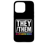 They Them Nonbinary Pride LGBTQ Visibility Queer Equality Case for iPhone 15 Pro Max